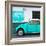 ¡Viva Mexico! Square Collection - Turquoise VW Beetle Car and American Graffiti-Philippe Hugonnard-Framed Photographic Print