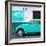 ¡Viva Mexico! Square Collection - Turquoise VW Beetle Car and American Graffiti-Philippe Hugonnard-Framed Photographic Print