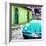 ¡Viva Mexico! Square Collection - Turquoise VW Beetle Car and Colorful House-Philippe Hugonnard-Framed Photographic Print