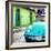 ¡Viva Mexico! Square Collection - Turquoise VW Beetle Car and Colorful House-Philippe Hugonnard-Framed Photographic Print