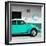 ¡Viva Mexico! Square Collection - Turquoise VW Beetle Car & Peace Symbol-Philippe Hugonnard-Framed Photographic Print