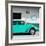 ¡Viva Mexico! Square Collection - Turquoise VW Beetle Car & Peace Symbol-Philippe Hugonnard-Framed Photographic Print