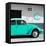 ¡Viva Mexico! Square Collection - Turquoise VW Beetle Car & Peace Symbol-Philippe Hugonnard-Framed Premier Image Canvas