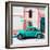 ¡Viva Mexico! Square Collection - Turquoise VW Beetle in San Cristobal-Philippe Hugonnard-Framed Photographic Print