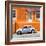 ¡Viva Mexico! Square Collection - VW Beetle Car and Orange Wall-Philippe Hugonnard-Framed Photographic Print