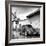 ¡Viva Mexico! Square Collection - VW Beetle Car in San Cristobal de Las Casas B&W-Philippe Hugonnard-Framed Photographic Print