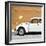 ¡Viva Mexico! Square Collection - White VW Beetle Car & Dark Beige Wall-Philippe Hugonnard-Framed Photographic Print