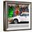 ¡Viva Mexico! Square Collection - White VW Beetle Car in Cancun-Philippe Hugonnard-Framed Photographic Print