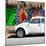 ¡Viva Mexico! Square Collection - White VW Beetle Car in Cancun-Philippe Hugonnard-Mounted Photographic Print