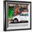 ¡Viva Mexico! Square Collection - White VW Beetle Car in Cancun-Philippe Hugonnard-Framed Photographic Print