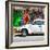 ¡Viva Mexico! Square Collection - White VW Beetle Car in Cancun-Philippe Hugonnard-Framed Photographic Print