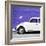 ¡Viva Mexico! Square Collection - White VW Beetle Car & Purple Wall-Philippe Hugonnard-Framed Photographic Print