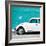 ¡Viva Mexico! Square Collection - White VW Beetle Car & Turquoise Wall-Philippe Hugonnard-Framed Photographic Print