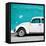 ¡Viva Mexico! Square Collection - White VW Beetle Car & Turquoise Wall-Philippe Hugonnard-Framed Premier Image Canvas