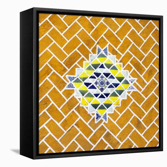 ¡Viva Mexico! Square Collection - Yellow Mosaics-Philippe Hugonnard-Framed Premier Image Canvas