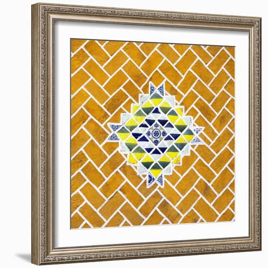 ¡Viva Mexico! Square Collection - Yellow Mosaics-Philippe Hugonnard-Framed Photographic Print