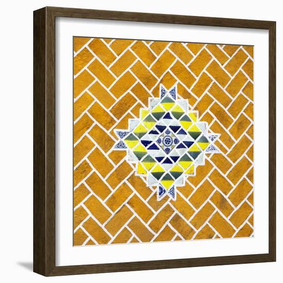 ¡Viva Mexico! Square Collection - Yellow Mosaics-Philippe Hugonnard-Framed Photographic Print