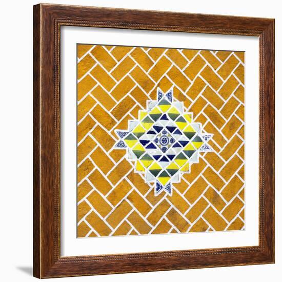 ¡Viva Mexico! Square Collection - Yellow Mosaics-Philippe Hugonnard-Framed Photographic Print