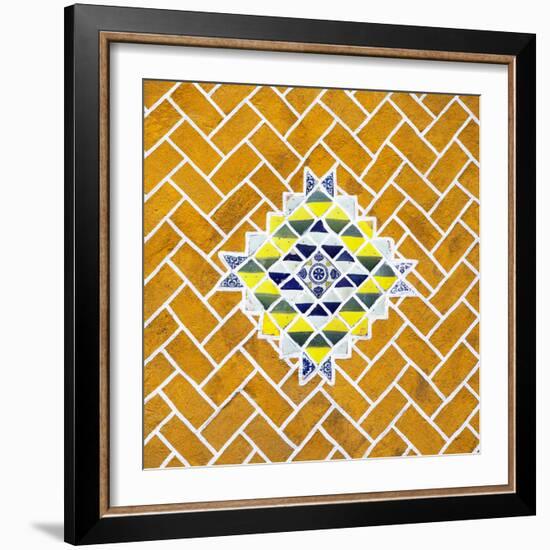¡Viva Mexico! Square Collection - Yellow Mosaics-Philippe Hugonnard-Framed Photographic Print
