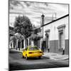 ¡Viva Mexico! Square Collection - Yellow Taxi in Oaxaca III-Philippe Hugonnard-Mounted Photographic Print