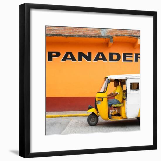 ¡Viva Mexico! Square Collection - Yellow Tuk Tuk-Philippe Hugonnard-Framed Photographic Print