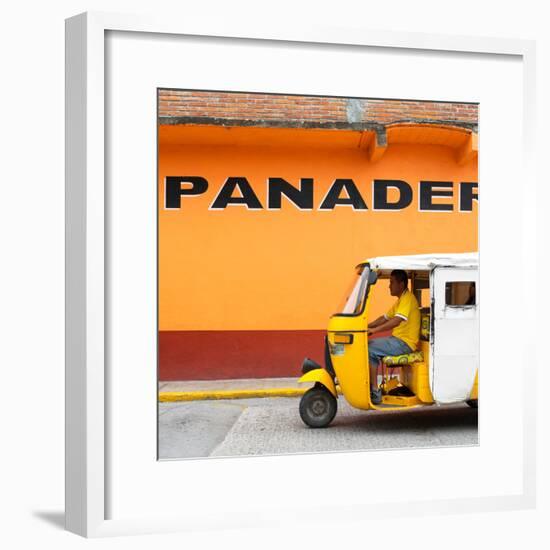 ¡Viva Mexico! Square Collection - Yellow Tuk Tuk-Philippe Hugonnard-Framed Photographic Print