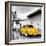 ¡Viva Mexico! Square Collection - Yellow VW Beetle Car in San Cristobal de Las Casas-Philippe Hugonnard-Framed Photographic Print