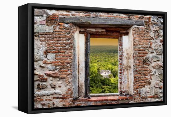¡Viva Mexico! Window View - Calakmul in the Mexican Jungle at Sunset-Philippe Hugonnard-Framed Premier Image Canvas