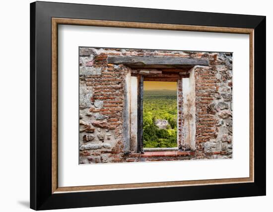 ¡Viva Mexico! Window View - Calakmul in the Mexican Jungle at Sunset-Philippe Hugonnard-Framed Photographic Print