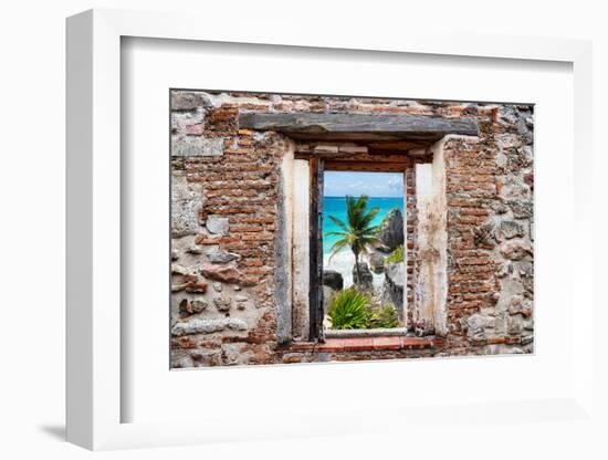 ?Viva Mexico! Window View - Caribbean Coastline in Tulum-Philippe Hugonnard-Framed Photographic Print