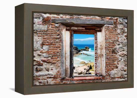 ?Viva Mexico! Window View - Isla Mujeres Coastline-Philippe Hugonnard-Framed Premier Image Canvas