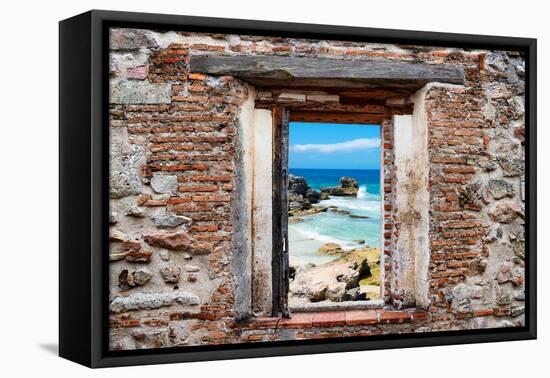 ?Viva Mexico! Window View - Isla Mujeres Coastline-Philippe Hugonnard-Framed Premier Image Canvas