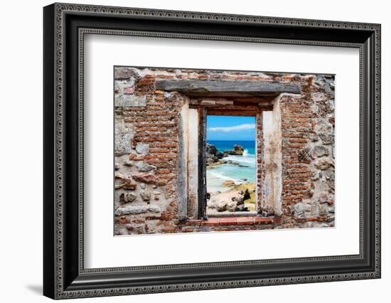 ?Viva Mexico! Window View - Isla Mujeres Coastline-Philippe Hugonnard-Framed Photographic Print