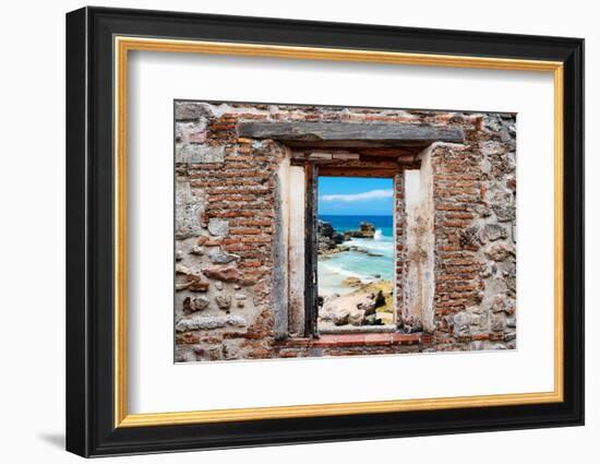 ?Viva Mexico! Window View - Isla Mujeres Coastline-Philippe Hugonnard-Framed Photographic Print