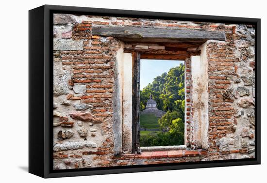 ¡Viva Mexico! Window View - Mayan Ruins in Palenque at Sunrise-Philippe Hugonnard-Framed Premier Image Canvas