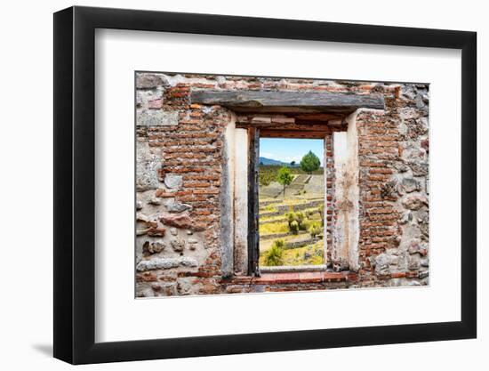 ¡Viva Mexico! Window View - Mayan Ruins-Philippe Hugonnard-Framed Photographic Print