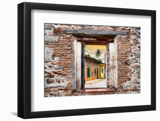 ¡Viva Mexico! Window View - Mexican Street at Sunset-Philippe Hugonnard-Framed Photographic Print