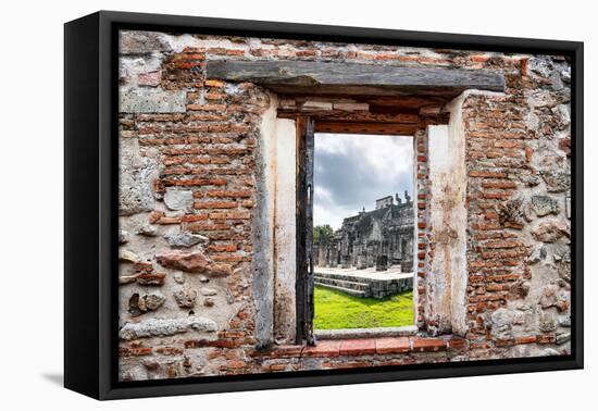 ¡Viva Mexico! Window View - One Thousand Mayan Columns in Chichen Itza-Philippe Hugonnard-Framed Premier Image Canvas