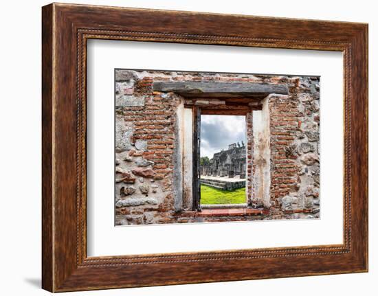 ¡Viva Mexico! Window View - One Thousand Mayan Columns in Chichen Itza-Philippe Hugonnard-Framed Photographic Print