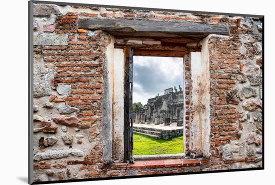 ¡Viva Mexico! Window View - One Thousand Mayan Columns in Chichen Itza-Philippe Hugonnard-Mounted Photographic Print