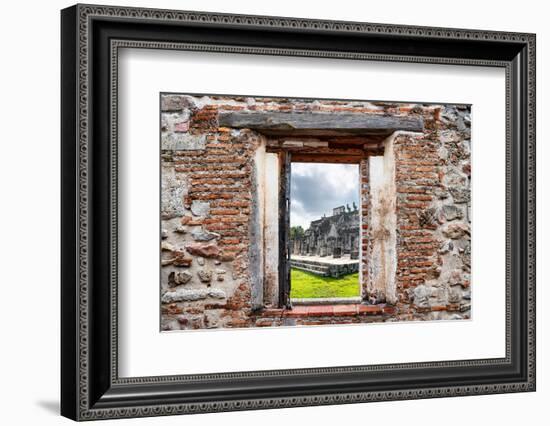 ¡Viva Mexico! Window View - One Thousand Mayan Columns in Chichen Itza-Philippe Hugonnard-Framed Photographic Print