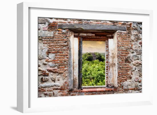 ¡Viva Mexico! Window View - Ruins of the ancient Mayan City of Calakmul-Philippe Hugonnard-Framed Photographic Print