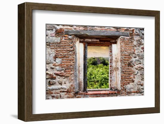 ¡Viva Mexico! Window View - Ruins of the ancient Mayan City of Calakmul-Philippe Hugonnard-Framed Photographic Print