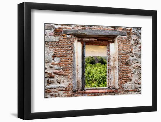 ¡Viva Mexico! Window View - Ruins of the ancient Mayan City of Calakmul-Philippe Hugonnard-Framed Photographic Print