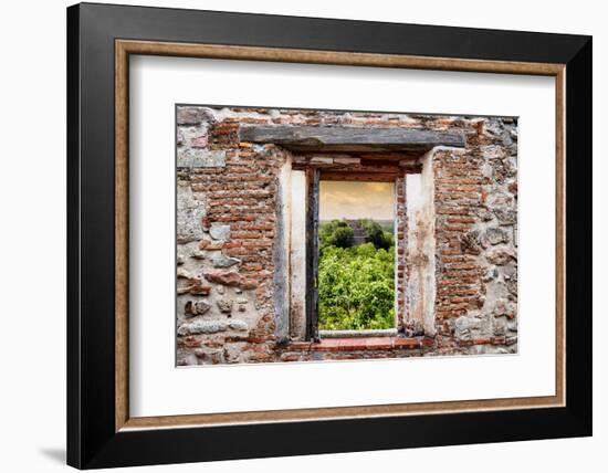 ¡Viva Mexico! Window View - Ruins of the ancient Mayan City of Calakmul-Philippe Hugonnard-Framed Photographic Print