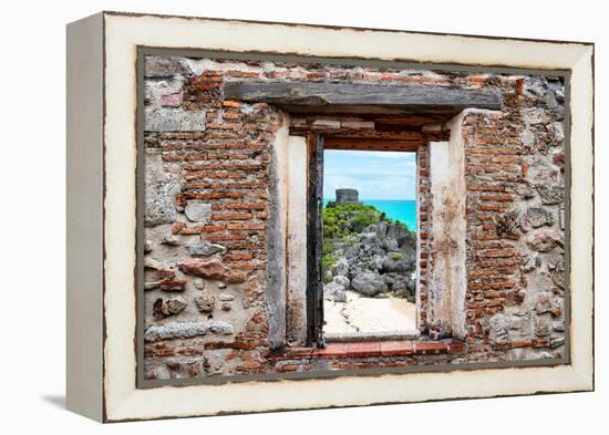 ¡Viva Mexico! Window View - Tulum Ruins-Philippe Hugonnard-Framed Premier Image Canvas