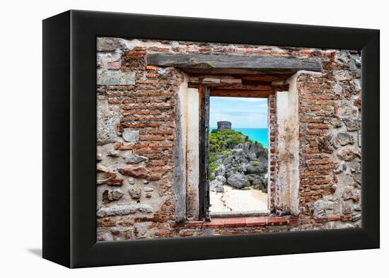 ¡Viva Mexico! Window View - Tulum Ruins-Philippe Hugonnard-Framed Premier Image Canvas