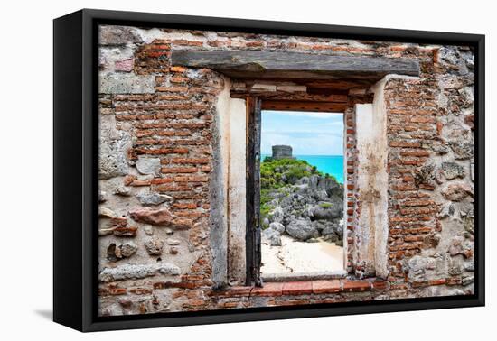 ¡Viva Mexico! Window View - Tulum Ruins-Philippe Hugonnard-Framed Premier Image Canvas