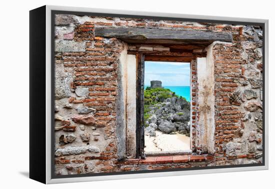 ¡Viva Mexico! Window View - Tulum Ruins-Philippe Hugonnard-Framed Premier Image Canvas