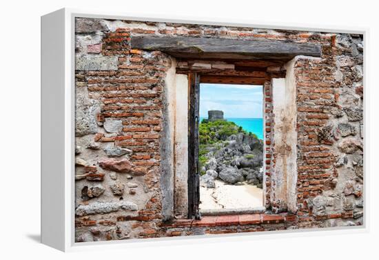 ¡Viva Mexico! Window View - Tulum Ruins-Philippe Hugonnard-Framed Premier Image Canvas